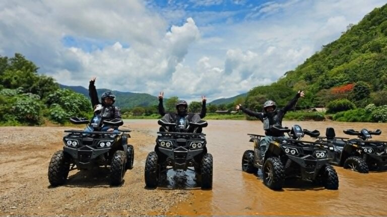 Hotel pickup and ATVs at base camp